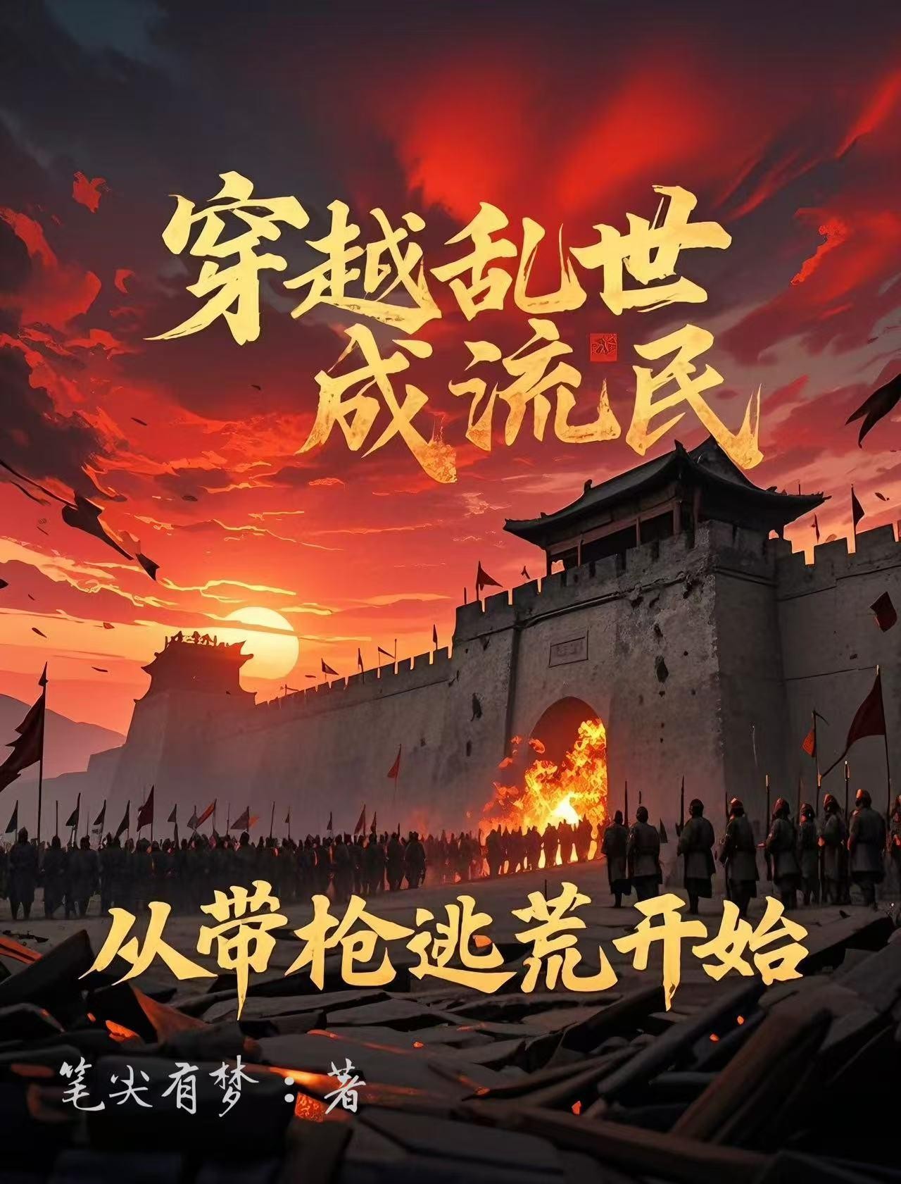 穿越乱世成流民，从带枪逃荒开始封面